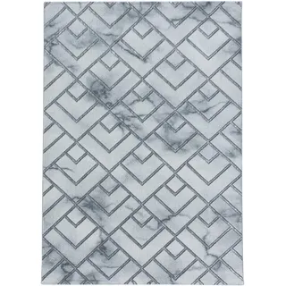 Ayyildiz Webteppich Naxos 3813 silber, 200 x 140 cm, 80% Polypropylen (PP), Polyester)