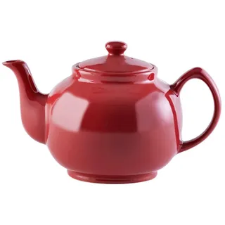 Price & Kensington Englische Teekanne für 10 Tassen, aus hochwertigem Steingut, Teekännchen mit Glanzglasur, rot, mikrowellen- und spülmaschinenfest, Vintage Teebereiter