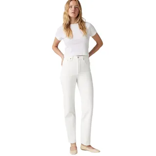 Levi's Ribcage Straight Jeans in Weiß-W28 / L29