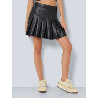 Noisy may Lederimitatrock »NMPAULO HW PLEATED PU MINI SKIRT«, schwarz