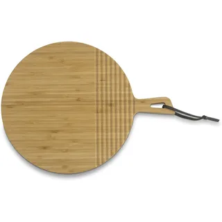 kela Schneidebrett 32 x 2 cm COSMA, Servierbrett mit Griff, Bambus Schneidbrett rund, Serviertablett, Holzbrett