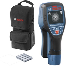 Bosch Professional Ortungsgerät D-tect 120 (4 x AA Batterien, max. Ortungstiefe für Kunststoffrohre/Holzunterkonstruktion/spannungsführende Leitungen/Eisenmetalle: 60/38/60/120/120 mm)