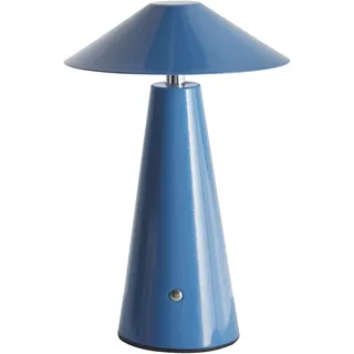 Beliani Kabellose Tischlampe Blau