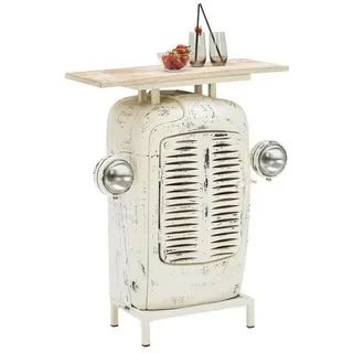 Ambia Home Bar , Naturfarben, Weiß , Holz , Mangoholz , massiv , 1 Fächer , 35x100x80 cm , Esszimmer, Barmöbel, Barschränke & Theken