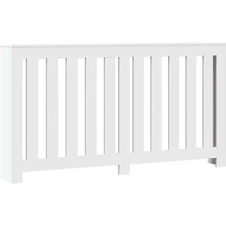 vidaXL Heizkörperverkleidung Weiß 149x20x82 cm Holzwerkstoff