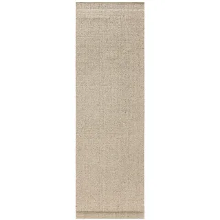 benuta Pure Wollteppich-Läufer Imke Beige 70x200 cm , Textil , Uni , Rechteckig , 70x200 cm , Care & Fair, Handmade in India , pflegeleicht , Teppiche und Böden, Teppiche, Teppichläufer, Läufer