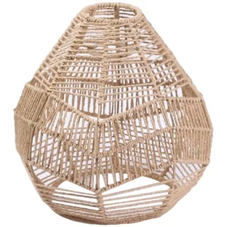 Baoblaze Rattan Lampenschirm Hängend, Korb Lampenschirm für Hängelampe, Boho Lampe Pendelleuchte, Rattan Bambus Hängeleuchte Esstischlampe für Schlafzimmer Flur Küche Esstisch