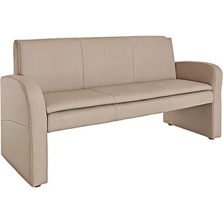 exxpo - sofa fashion Hockerbank »Cortado, 3-Sitzer Küchensofa mit hohem Sitzkomfort« hohe Bodenfreiheit, schöne Detailverarbeitung, beige
