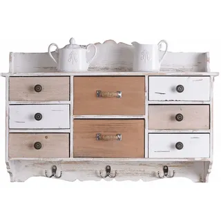 Retro Wandschrank Küchenregal Wandboard Wandregal Handtuchhaken Wandablage Antik