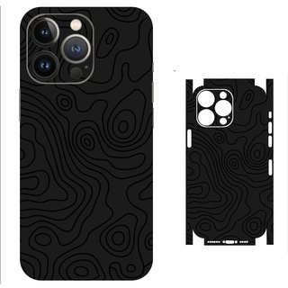 TF Skins Skin passend für das iPhone 14 Pro Skin/Schutzfolie für die Rückseite und Seiten in edler Optik inkl. Kameraschutz Schutz vor Kratzern (TOPO)