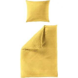 BIERBAUM Bettwäsche »Chic Uni« 2 Stk. tlg. Schickes Unidesign: Modern und elegant für jedes Schlafzimmer, gelb