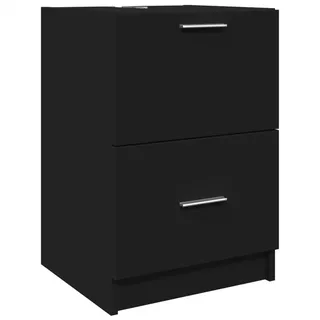 vidaXL Waschbeckenunterschrank Schwarz 40x37x59 cm Holzwerkstoff - Schwarz