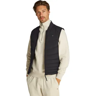 Tommy Hilfiger Herren Weste Mix Quilt Wasserabweisend, Schwarz (Black), S
