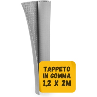 Jimmy Gum 8054144380049 Tappeto a bolle industriale Grigio Graue Blasen-Gummimatte