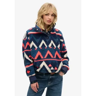 Superdry Fleecepullover Sweatshirt Navy Terry Print L