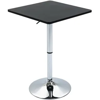 Homcom Bartisch Schwarz, Holzwerkstoff, 60x91x60 cm, Esszimmer, Barmöbel, Bartische