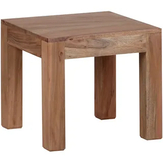 FineBuy Couchtisch Massiv-Holz 45cm Wohnzimmertisch Landhaus Beistelltisch natur