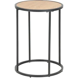 Beistelltisch , Schwarz, Wildeiche , Holzwerkstoff , rund , eckig, rund , 40x50x40 cm , einfacher Aufbau , Wohnzimmer, Wohnzimmertische, Beistelltische, Beistelltische rund