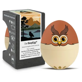 Eulen PiepEi - Singende Eieruhr zum Mitkochen - Eierkocher für 3 Härtegrade - Süße Eulen Geschenke - Lustiges Kochei - Musik Eggtimer – Brainstream