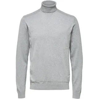 SELECTED HOMME Herren SLHBERG ROLL Neck B NOOS 16074684, Medium Grey Melange, M