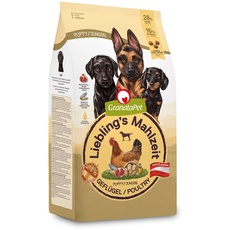 GranataPet Liebling's Mahlzeit Geflügel Junior, Trockenfutter für Hunde, Hundefutter ohne Getreide & ohne Zuckerzusätze, Alleinfuttermittel, 4 x 1,8 kg