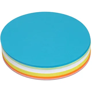 Maul Moderationskarten | Seminarkarten | Kanban Karten | Präsentationskarten | Moderationskoffer Nachfüllpack |rund, Ø 13,5 cm, 120 St./Pack