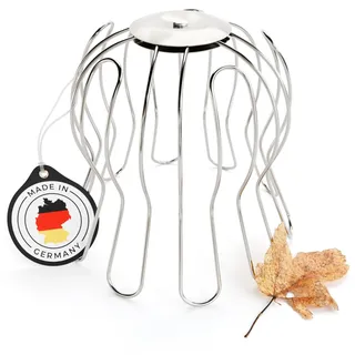 greate Dachrinnen Laubschutz Edelstahl 87 bis 100mm einstellbar - Fallrohrschutz als Regenrinnen Laubschutz - Laubfang Fallrohr, Dachrinnen Sieb, Sieb für Regenfallrohr, Sieb Dachrinne