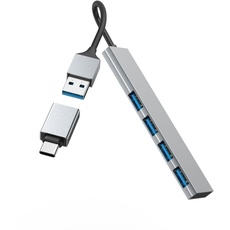 Bild USB-Hub Ultra Slim 4-fach Grau