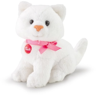 Trudi TUDL7000 Sweet Collection Kleine Katze ca. 9 cm, Größe XXS, Stofftier mit weichen Materialien und liebevollen Details, Plüschtier waschbar, Kuscheltier für Kinder und Babys, Weiß