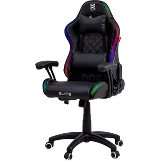 Elite Kinder Gaming Stuhl PULSE | Ergonomischer Bürostuhl - Bis 120 Kg - PC Gamingstuhl - Schreibtischstuhl - Gamer Racing Stuhl - Kunstleder - RGB - Bunt