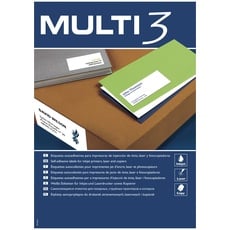 Bild von Apli – Etiketten MULTI3 Für Inkjet Laser Kopierer und Namensschildern 100 Blatt 38 x 212 mm