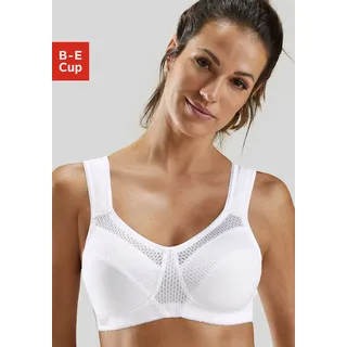 Sport-BH H.I.S, Damen, Gr. 90, Cup E, weiß, Microtouch, Obermaterial: 90% Polyester (COOLMAX), 10% Elasthan, BHs Sport-BH, ohne Bügel aus schnell trocknendem COOLMAX-Material, Topseller