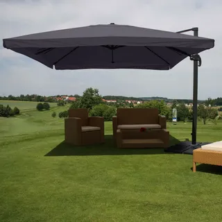 MCW Ampelschirm Ø 300 cm Schwarz