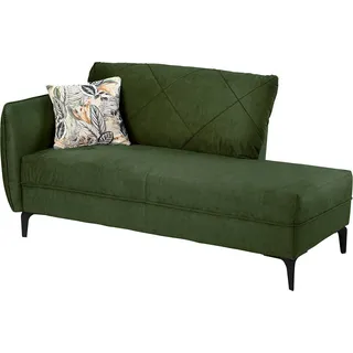 Jockenhöfer Recamiere Novara 165 x 86 x 85 cm grün mit Steppung