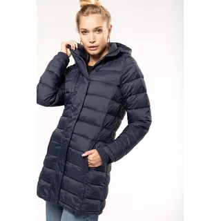 Kariban Leichter Damen-Daunenparka mit Kapuze - Navy