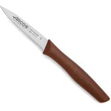 Arcos Serie Nova - Schälmesser - Klinge Nitrum Edelstahl 85 mm - HandGriff Polypropylen Farbe Braun