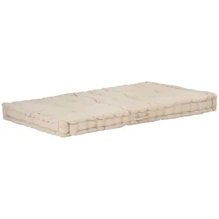 vidaXL Palettenkissen Baumwolle 120×80×10 cm Beige