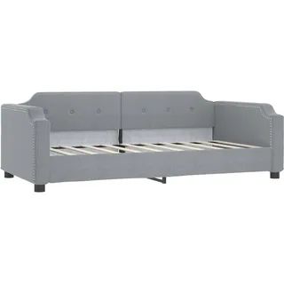 vidaXL Tagesbett Hellgrau 100x200 cm Stoff - Grau