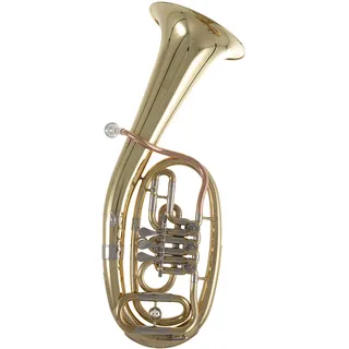 Roy Benson Bb-Tenorhorn TH-201 (Premium Kompaktmodell, mit Ø 24 cm Messing Schallstück, langlebigem Goldmessing Mundrohr, Neusilber Zügen, in lackiertem Finish, inkl. leichtem Formetui)