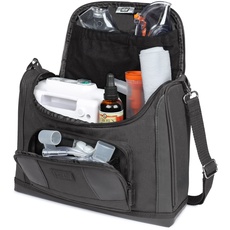 USA GEAR Reisetasche für Vernebler – anpassbare Innenseite, Schultergurt, robuste Außenseite – kompatibel mit Verneblermaschine, Schläuchen, Asthma-Inhalator und mehr – nur Tasche (schwarz)