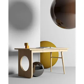 WoodMan Schreibtisch Bau Eiche braun