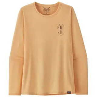 Patagonia W's Long-Sleeved Capilene® Cool Daily Graphic Lands Damen Langarmshirt sandy melon x-dye XL