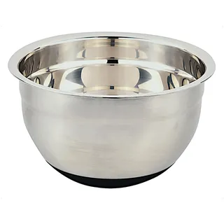 KESPER | Rührschüssel, Material: Edelstahl mit Silikonboden, Maße: Ø 20 cm, Farbe: Silber, Schwarz | 90890