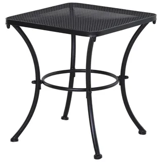 Outsunny Garten Beistelltisch, Schwarz, Metall , 45x50x45 cm , Gartenmöbel, Gartentische, Garten-Beistelltische