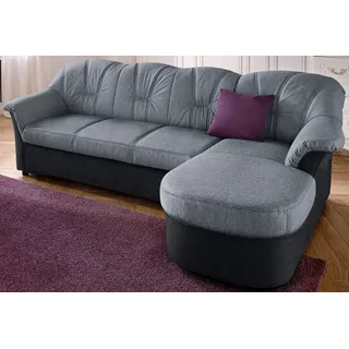 DOMO collection Ecksofa »Flores Schlafsofa, B/T/H: 233/142/86 cm, L-Form", wahlweise mit Bettfunktion, wahlweise mit Federkern, auch in Leder, silberfarben),