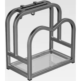 Topfdeckelhalter, Utensilienständer mit schneller Entwässerung, rostfrei und platzsparend - Organizer für Topfdeckel und Löffel, geeignet für Wohnheim, Haus, Restaurant und Küchenschrank
