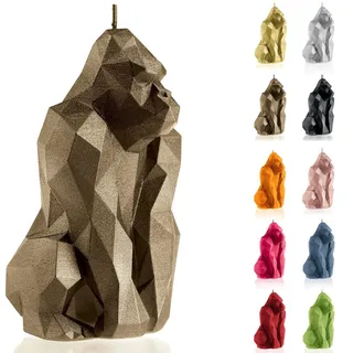 Candellana Handmade Gorilla Low-Poly Kerze Geschenk- Lustig - Dekorative Kerze - Home Décor - Geschenke für Freunde - Baumwolle Docht - Brenndauer 79h - Brass Kerze