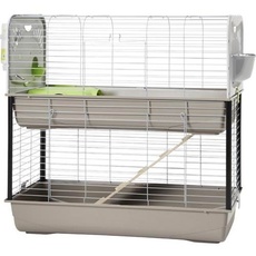 Savic Caesar 3 Double Knock Down Dwarf Rabbit Cage - Silver