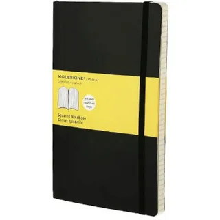 Moleskine Notizbuch A5 kariert Schwarz