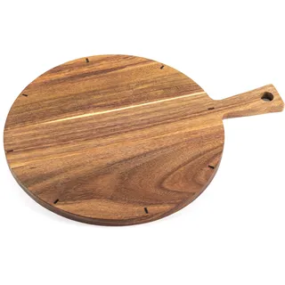 Hanseküche Pizzateller Holz – Rundes Pizzabrett aus Akazienholz, 31 cm Durchmesser – Pizza-Schneidebrett, Pizza-Plate, ideal für Pizza, Focaccia, Brot